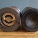 Wooden pepper mill and salt shaker set