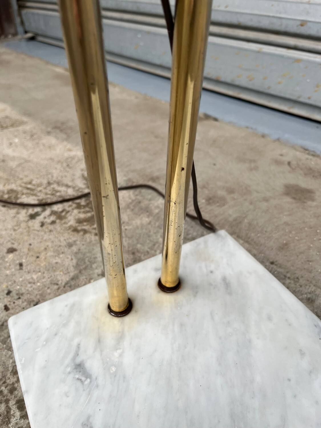 Lampadaire arc pied marbre année 70/80