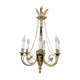 Chandelier style Directoire gilded and patinated in bronze " Lucien Gau "
