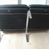 Ensemble  de salon cuir noir Knoll 3 + 2 + 1 pl.