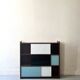 Large closed bookcase in wood and glass, Oscar Furniture design, 1950s