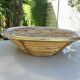 Large basket in the style of Gabriella Crespi made of bamboo and brass.