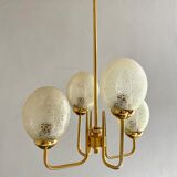 Vintage chandelier design amber globes