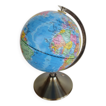 World globe: metal world map