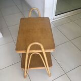 Rattan side table