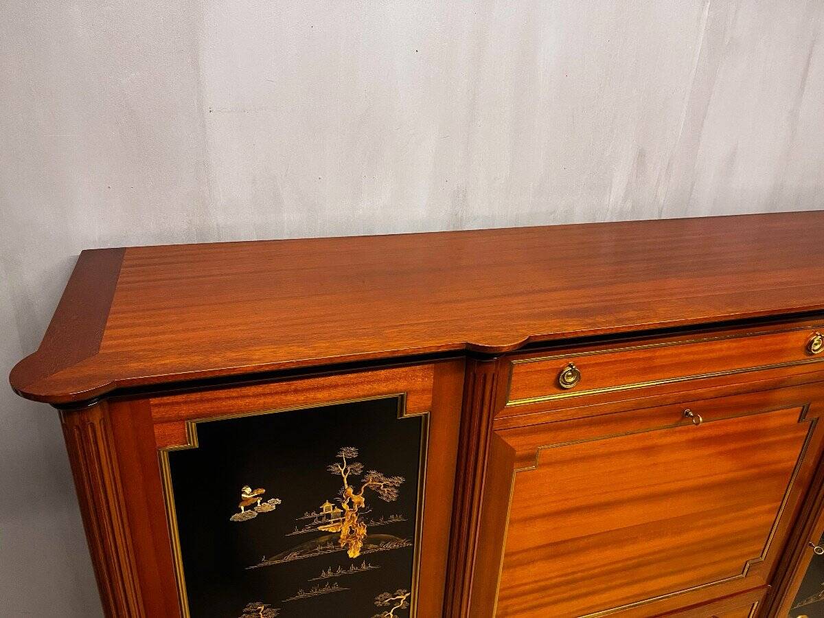 Mahogany sideboard from maison hirch paris bar bookcase