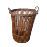 Braided wicker basket