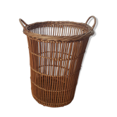 Braided wicker basket