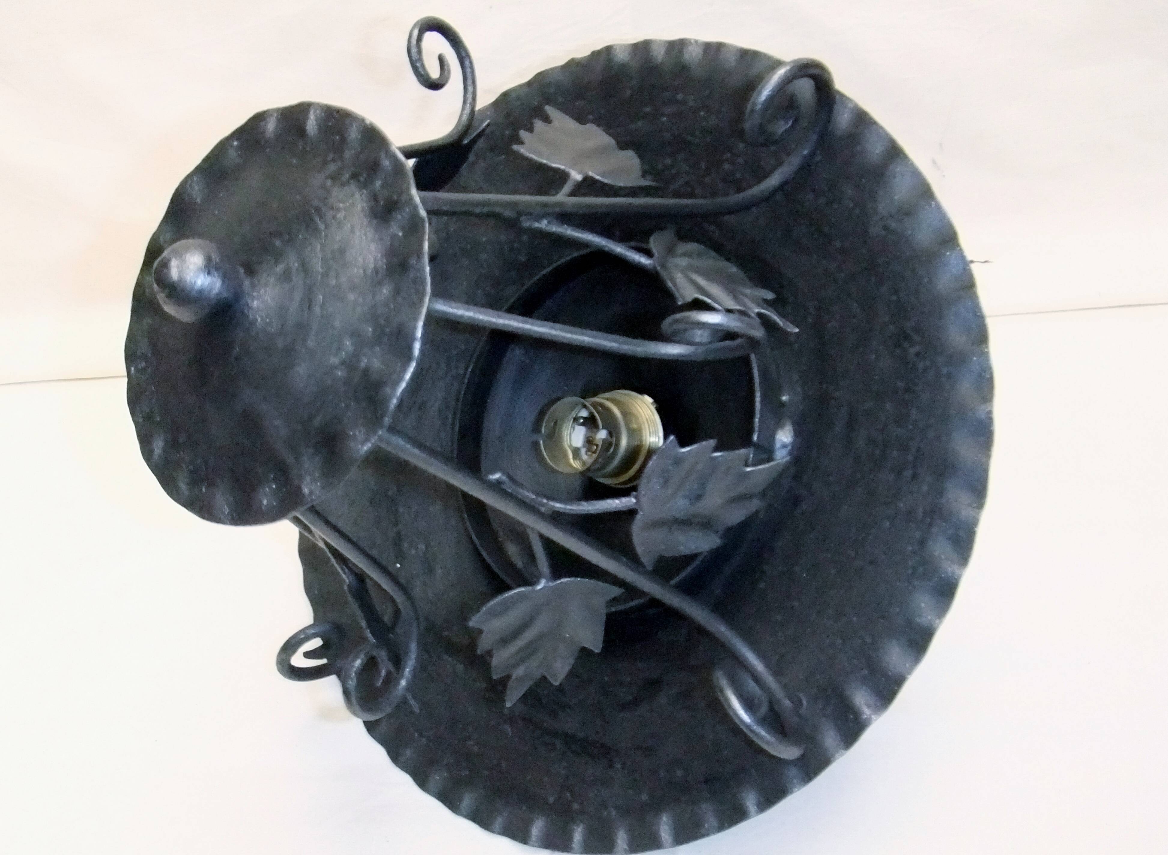 Vintage wrought iron pendant light