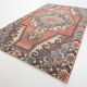 4x7 red & beige vintage rug, 122x207cm