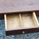 Oak farmhouse coffee table 1 drawer nineteenth century feet bobbins