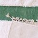 Contemporary White and Green Rug - 293 x 251 cm