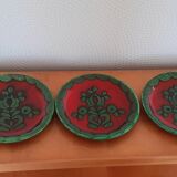 Set of 5 plates Gallo Piroschka Villeroy and Bosch green and red