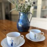 Tasses à thé en porcelaine d'Auteuil