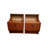 Pair of bright vintage bedside