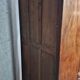 Neo-Gothic mirrored wardrobe in solid walnut – Late 19th century