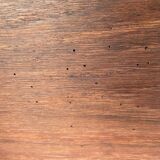 Modernist wooden desk with compass feet 1950