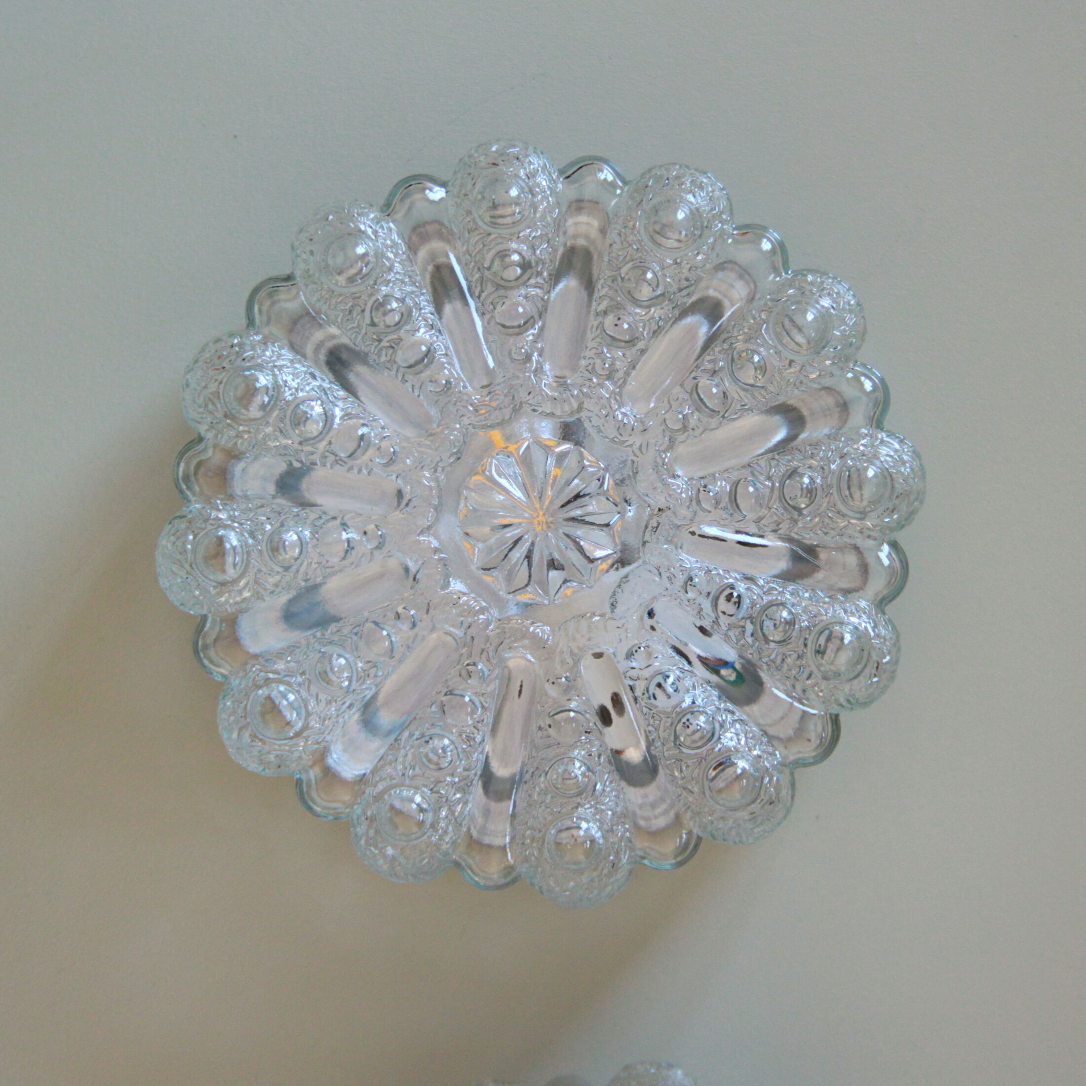 Plafonnier en verre moulé 70 80