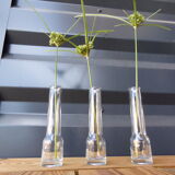3 soliflores en verre minimalistes