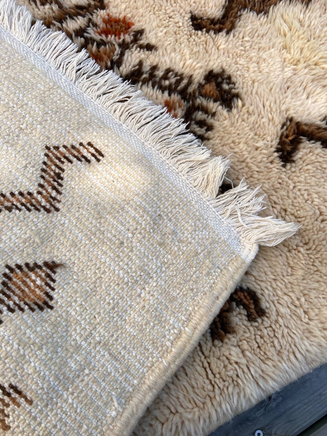 Vintage Berber wool rug