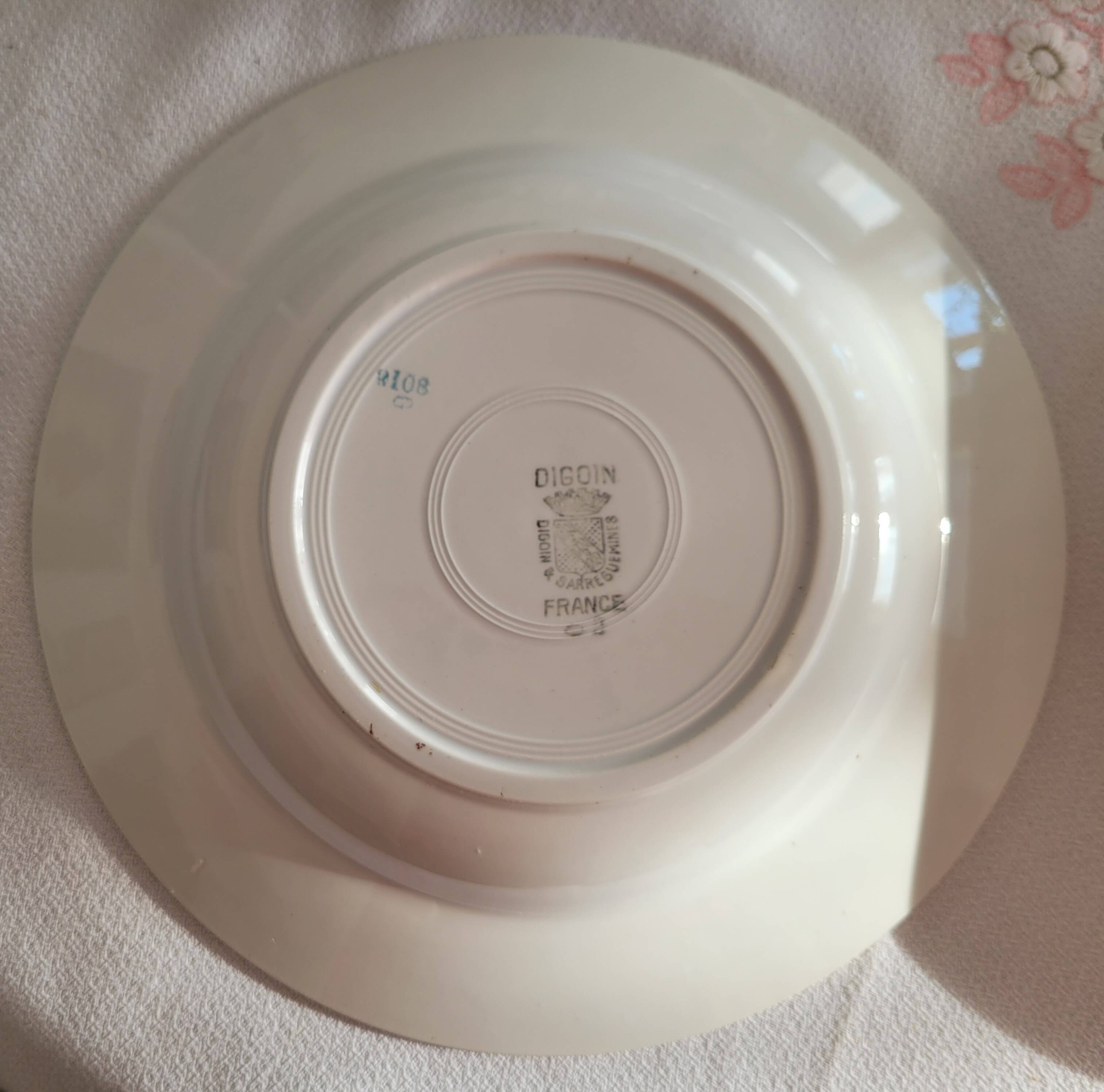 6 assiettes creuses vintage de Digoin Sarreguemines décor floral