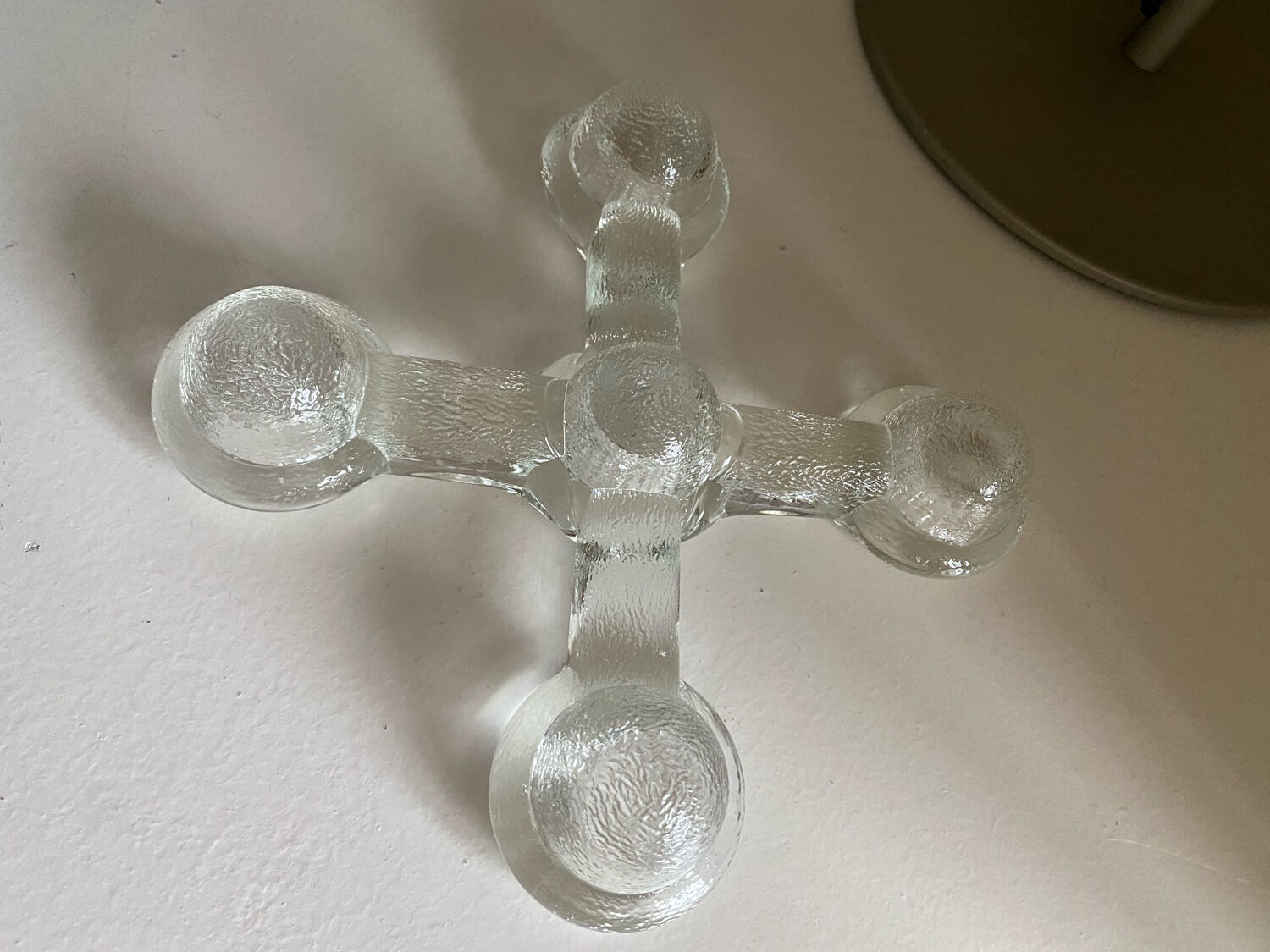 Glass candle holder Pukeberg Staffan Gellerstedt Sweden 1970s