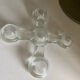 Glass candle holder Pukeberg Staffan Gellerstedt Sweden 1970s