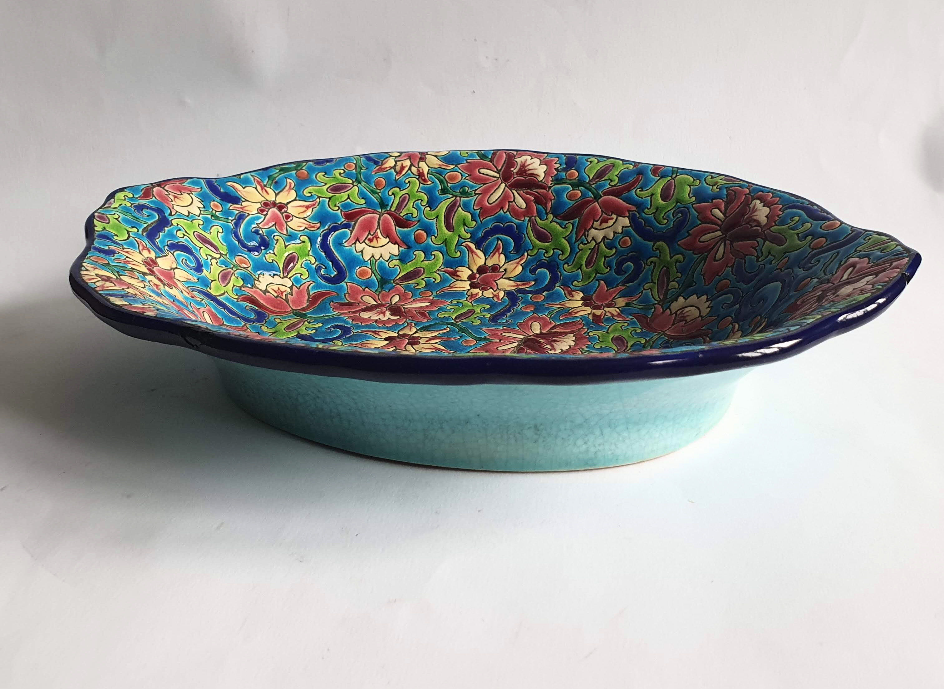 Longwy earthenware dish