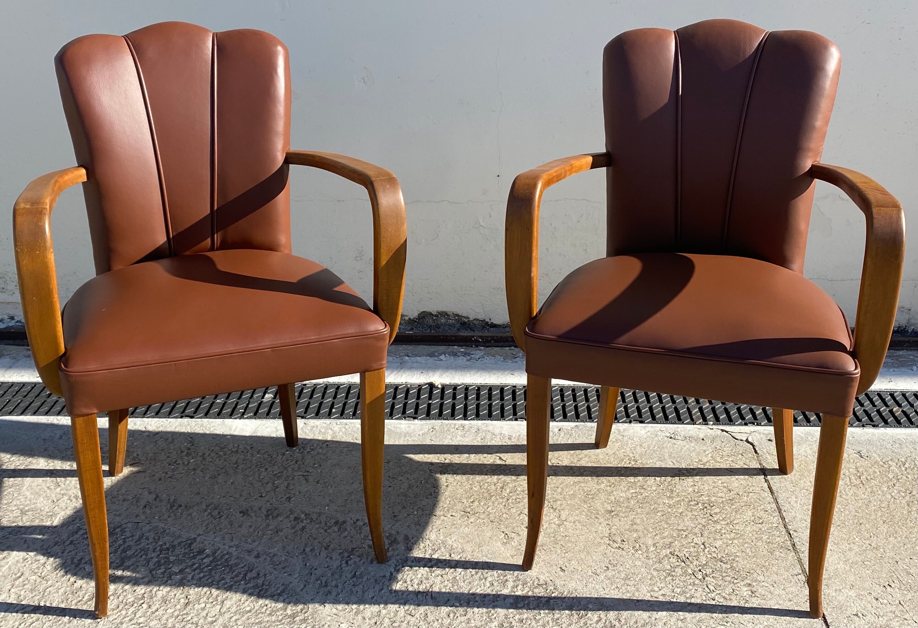 Pair of 50s bridge armchairs