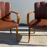 Pair of 50s bridge armchairs