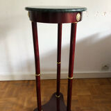 Empire style pedestal table with marble