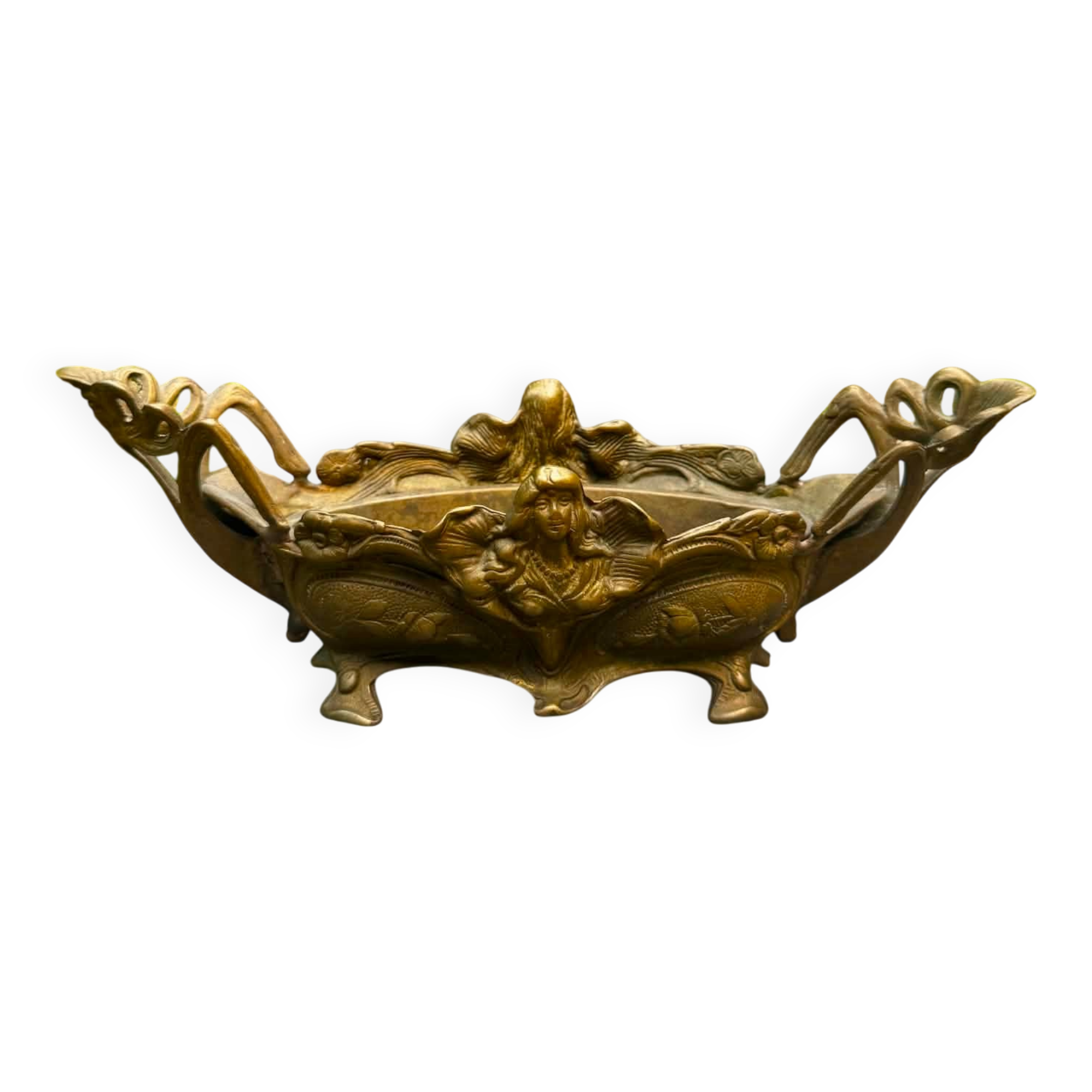 Brass planter Art Nouveau Jugendstil