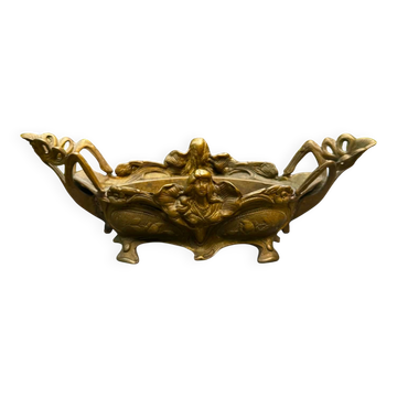 Brass planter Art Nouveau Jugendstil