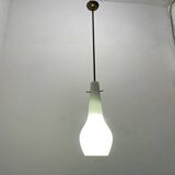 Bronze Opaline Glass Light Pendants Set of 2 1950’s
