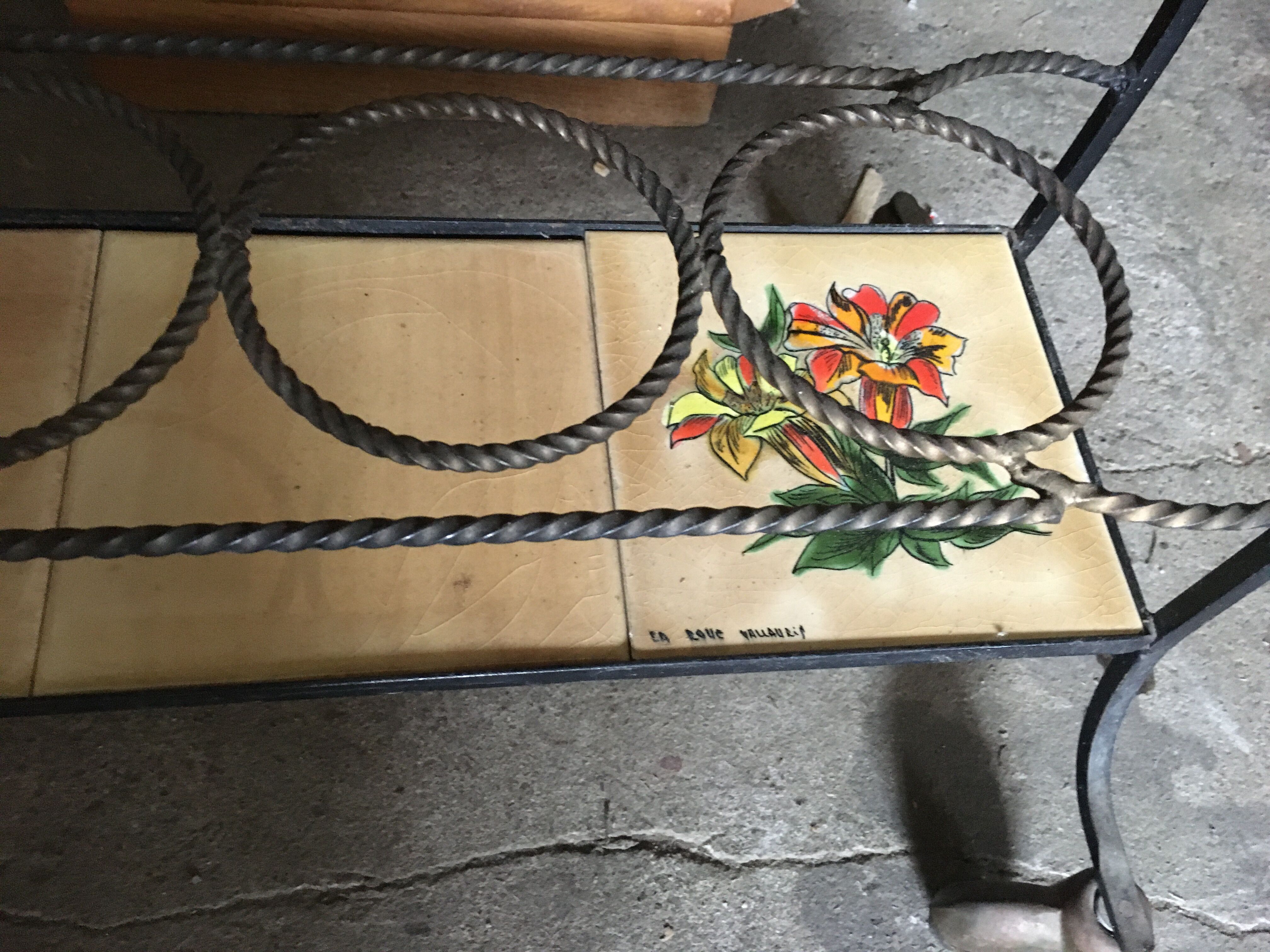 Dessert bar Vallauris ceramic and wrought iron