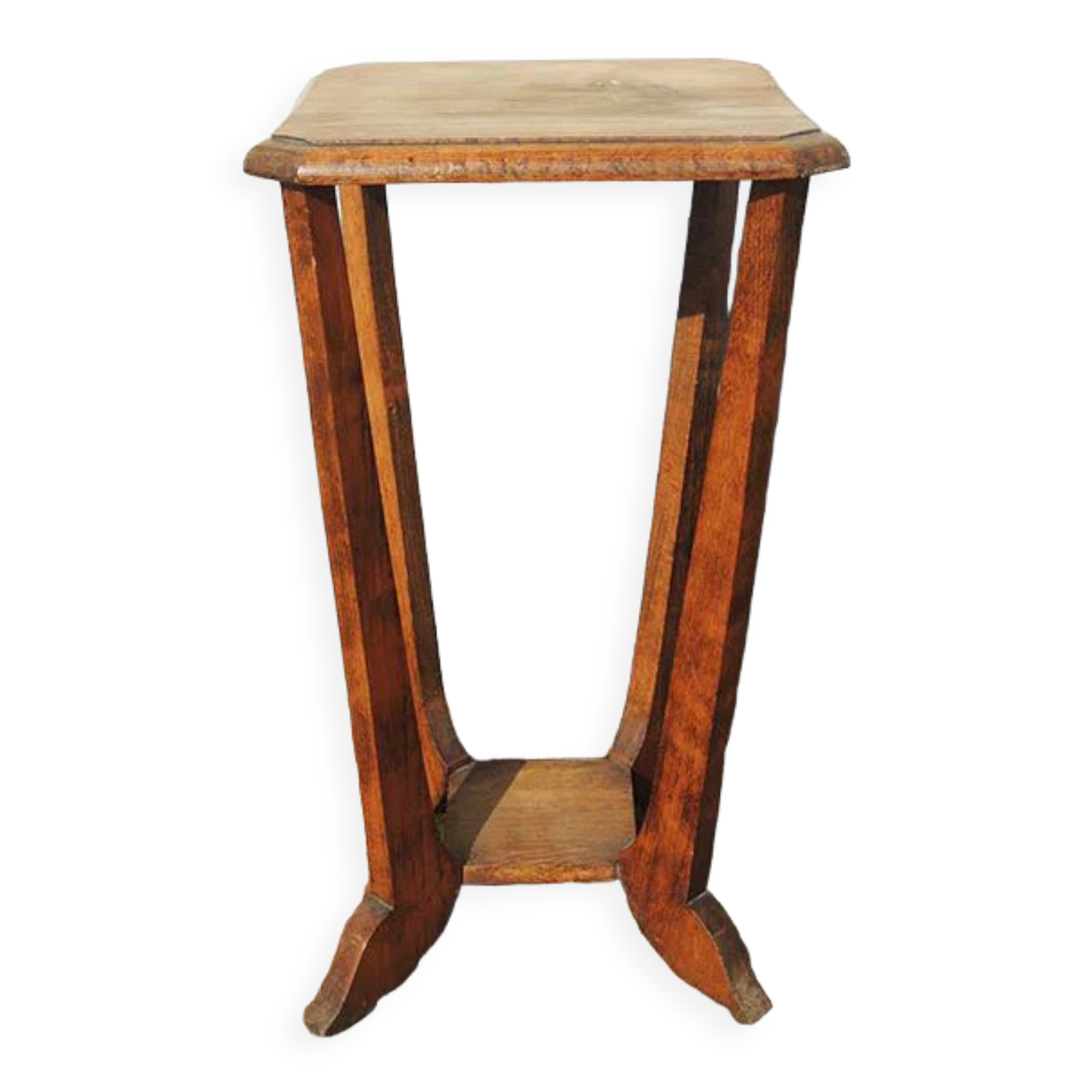 Old art deco style wooden pedestal table