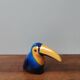 Salière vintage forme oiseau toucan barbotine