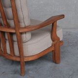 Guillerme et Chambron Mid-Century Oak Grand Repos Armchair