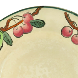 Rare plate decorated with cerises manufacture de Longwy