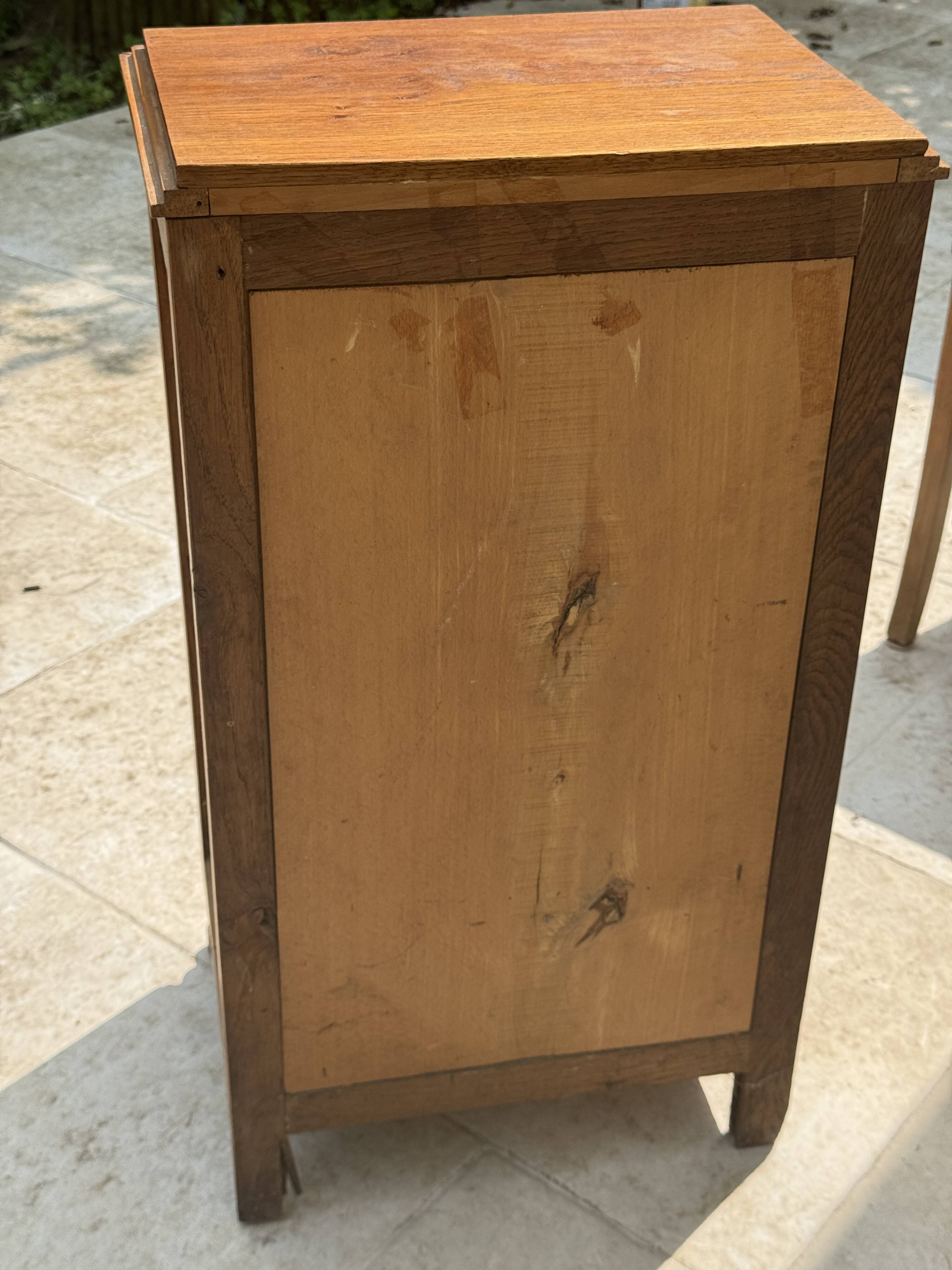 Art Deco bedside or jam cabinet H77.5