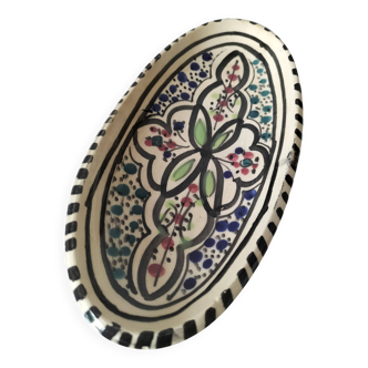 Ravier marocain en céramique émaillée style artisanat de Safi