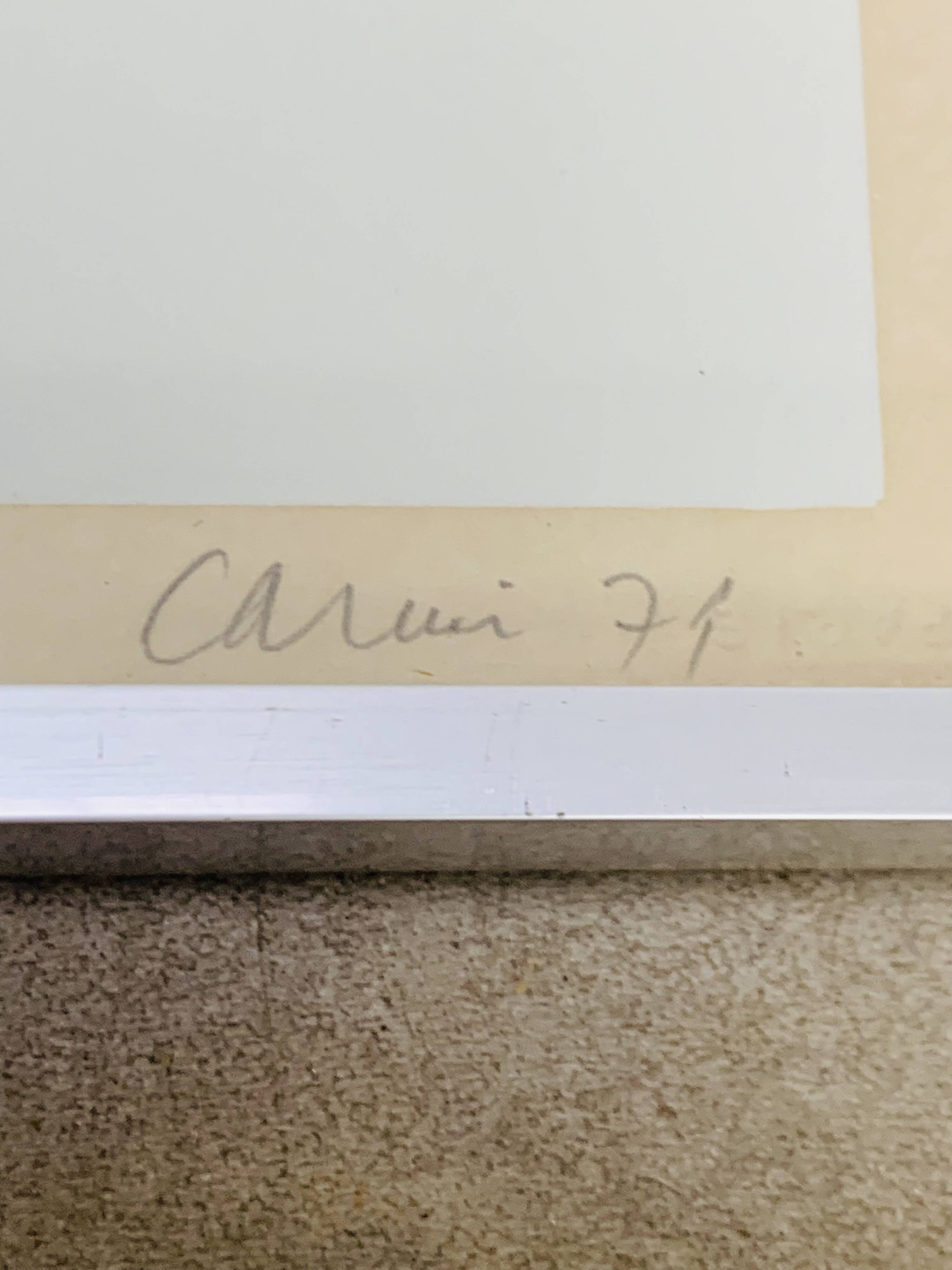 Lithograph Eugenio Carmi "La Scoperta Della Luce" 1971