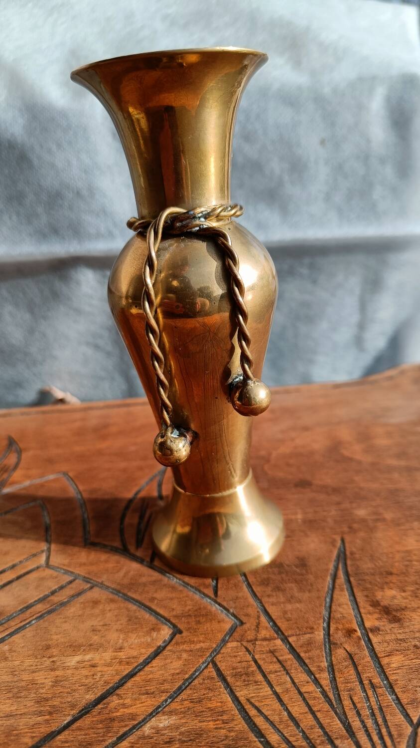 Vintage brass vase