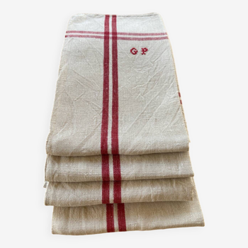 Set of 4 linen tea towels