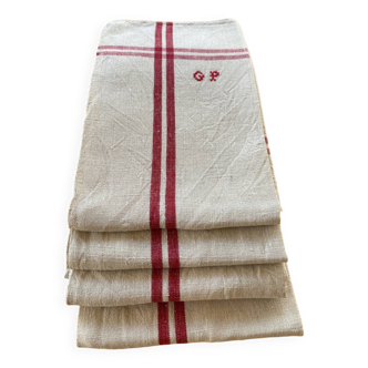 Set of 4 linen tea towels