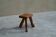 Tripod stool in solid oak, 1950s