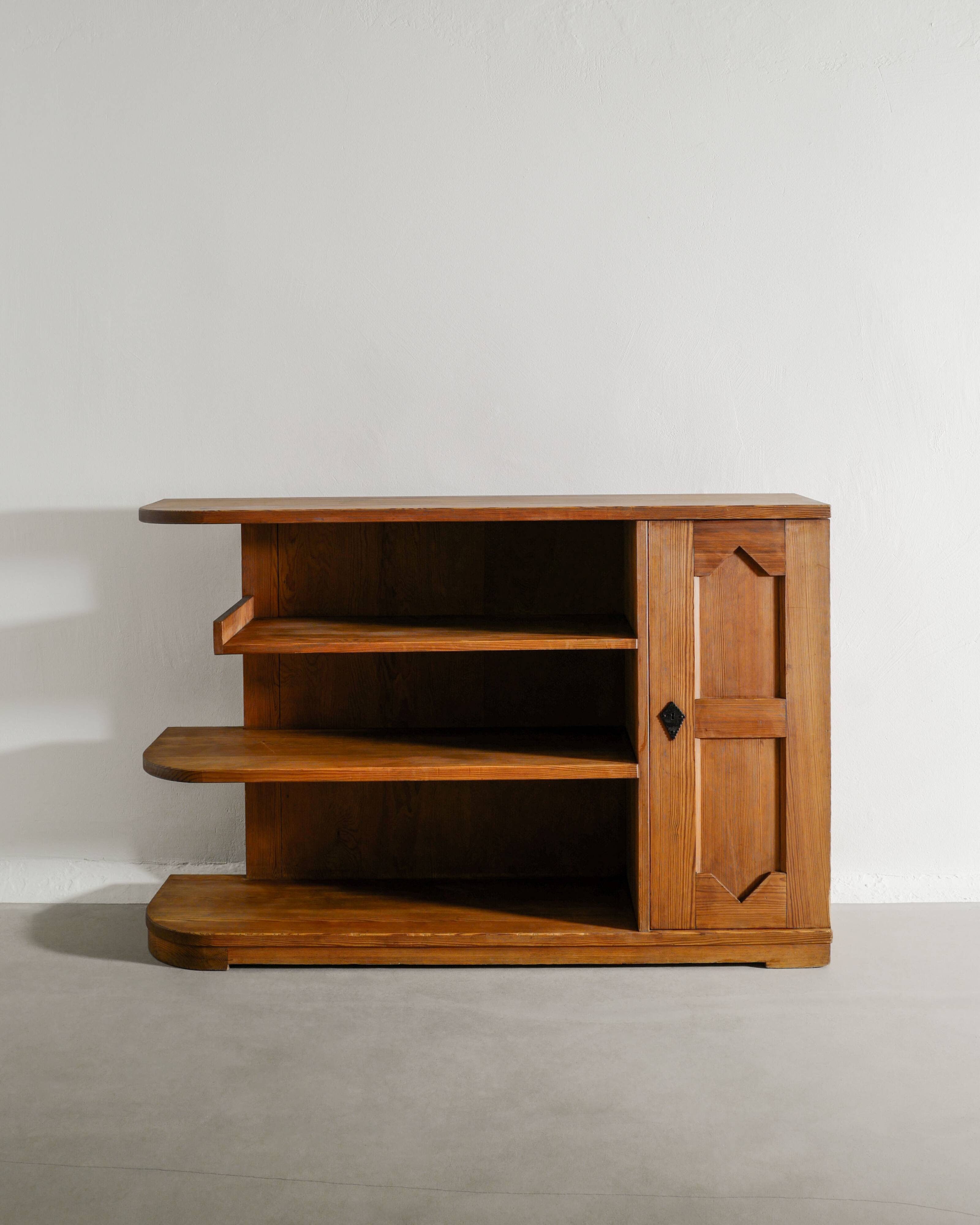 Vintage Swedish Wooden "Lovö" Bookcase by Axel Einar Hjorth for NK, 1930s