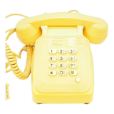 Vintage beige phone with keys