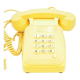 Vintage beige phone with keys