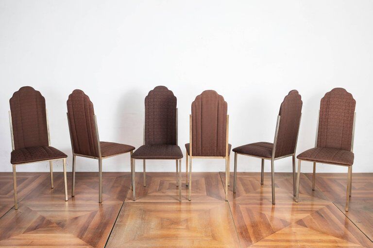 Set of 6 chairs Alain Delon for the Jansen home